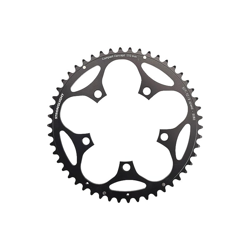 Stronglight 5083 110PCD 5-Arm Road Black 48-50T C/rings, 50T