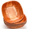 Elsjoy 8 Pack 8 Inch Wooden Woven Salad Bowl, Reusable