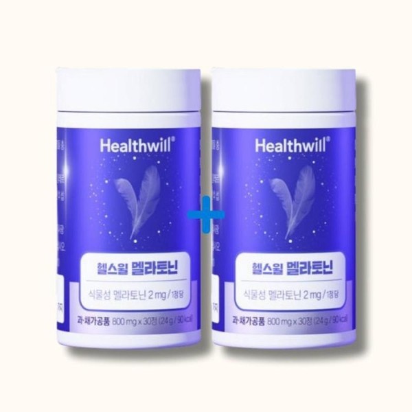 Hanmi Yanghaeng Healthwill Plant-Based Melatonin Supplement, 800mg of Gamtae Extract,