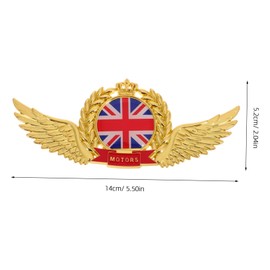 ABOOFAN England Flag Decal Sticker Metal Wheat Ear Car Badge Fit Easy Peel Stick Application for Cars Suvs Trucks Unique Vehicle Decoration
