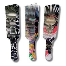 MC8  3 Peines Flat Top Cerdas Onduladas Térmicos Diseño Barberia