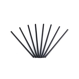 Cell-O-Core 10.25" Compostable Giant Straw, Individually Wrapped Black (Case of 1200)