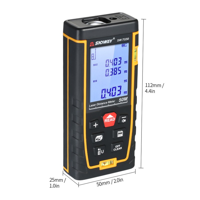 SNDWAY Handheld Digital Laser Distance Meter Portable Mini Range Finder