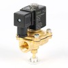 U.S. Solid Brass Electric Solenoid Valve, Manual Override, Normally Closed