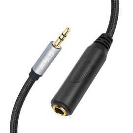 SiYear 1/4" to 3.5mm Headphone Extension Cable - 6.35mm Quarter inch to1/8 Fmale Stereo Jack Audio Adapter for Amplifiers, Speaker, Guitar Amp,Home Theater, Mixing Console (0.3m/2PACK)