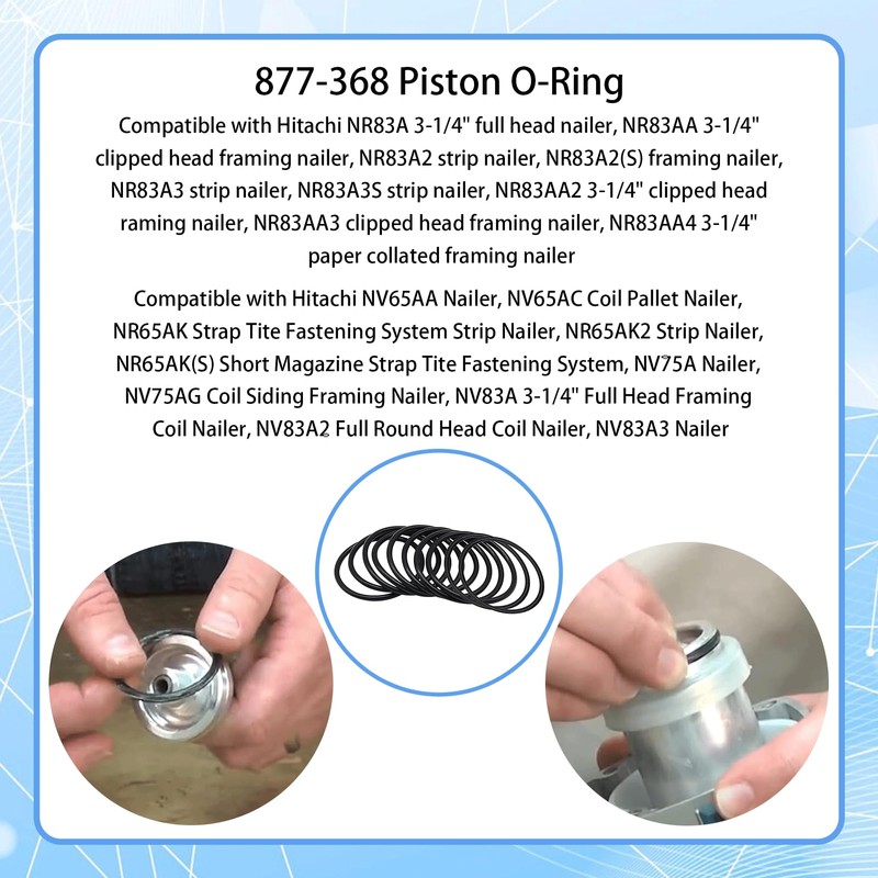 877368 877-368 Piston O-Ring Part Fit for Hitachi NR83A NR83AA