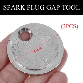 Yourkar 2 PCS Spark Plug Measuring Tool, Measuring Wire Spark Plug Gap Gauge Tool Scaled from 0.020 to 0.100 Inch, Spark Plug Gauge Gap Tool, Universal Gap Measuring Tool Car Accessories