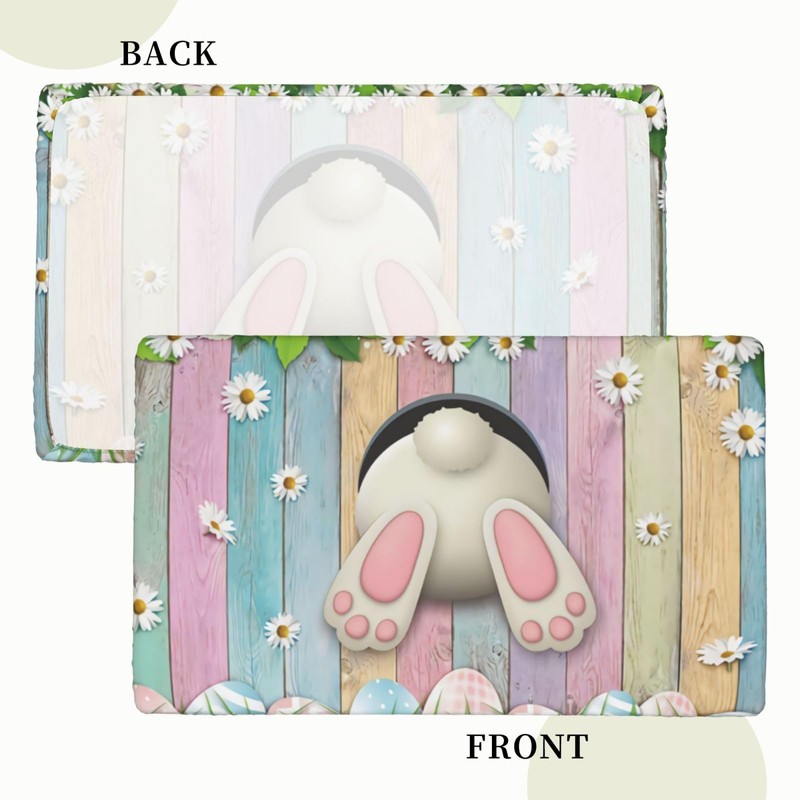 YSBYEIU Easter Decor Rectangle Tablecloth Washable Table Cloth for Kitchen