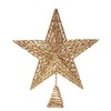 Gisela Graham Christmas White Gold Colour Glitter Tree Top Star Topper 32cm