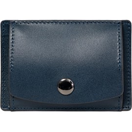 Dom Teporna Italy Thin Genuine Leather Coin Purse, Minimalist Wallet, Minimalist Wallet, Italian Leather, Smart Wallet, Cowhide Leather, Business, Thin, Coin Case, Pass Case, Card Case, Men's, NAVY