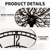 Dankeit Tree of Life Wall Clock, 24Inch Metal Black Family