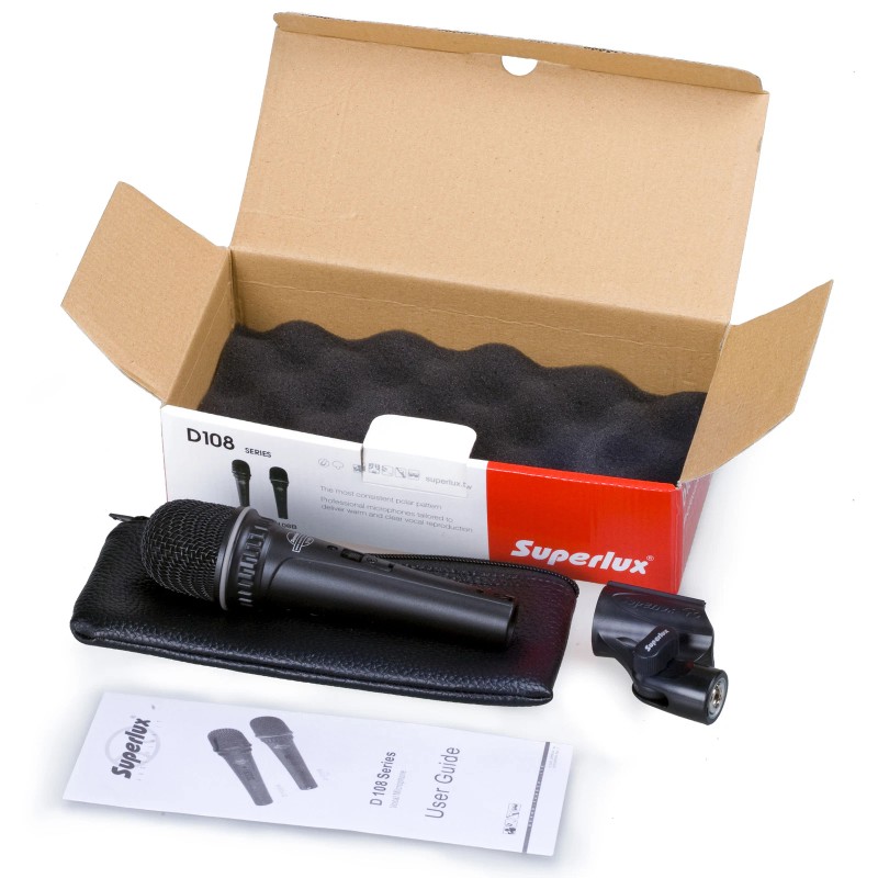 Superlux D108A Supercardioid Dynamic Vocal Mic for Recording