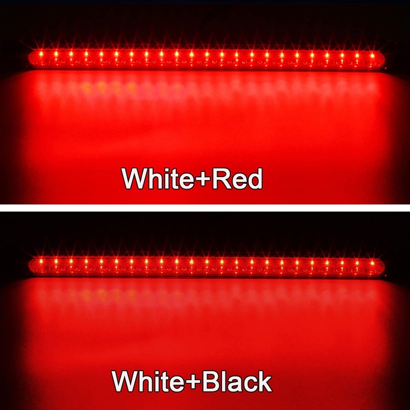 Partsam 2PCS 17 inch Red LED Trailer Light Bar 23