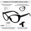 MARE AZZURO Oversized Reading Glasses Women Stylish Cat Eye Readers