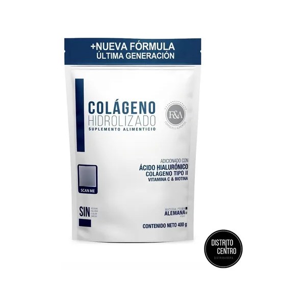 Colágeno Hidrolizado + Biotina, Vitamina C, Ácido Hialurónico sin sabor