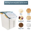 Mairuker Large Flour Storage Container Bin 25lb,4 Pack Airtight Rice