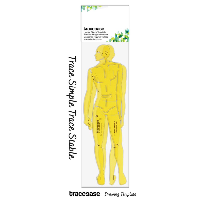 Traceease Male Human Figure Template Stencils Fashion Designer’s Drafting Tools,