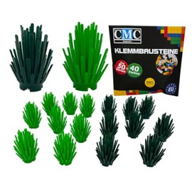 CMC imports 10 x Shrub Plant Bush Clamping Blocks Various Colours to Choose From Hedge Building Blocks Studded Stones (Green Mix)