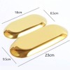 Set of 2pcs Gold Oval Tray Stainless Steel Cosmetics Jewelry