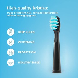 5 Pack Electric Toothbrush Replacement Heads Compatible with Fairywill,Toothbrush Heads Compatible with FW-507/508/551/515/917/959/2011,FW-D1/D3/D7/D8,Soft Bristle
