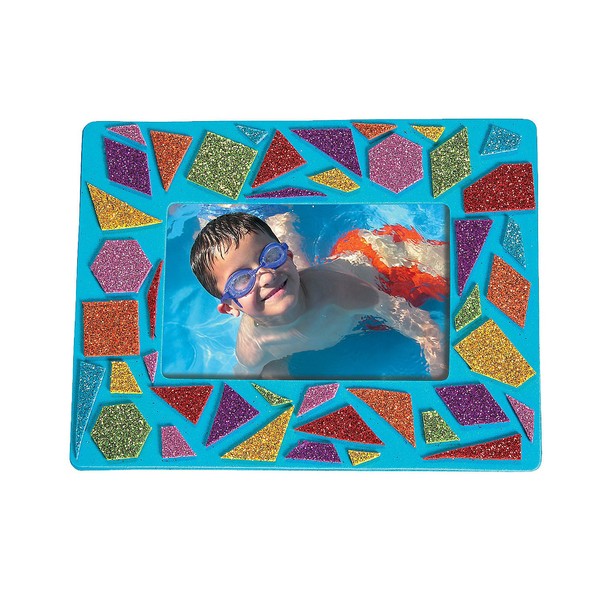 Mosaic Foam Magnetic Photo Frames- 24 Pc - Crafts for