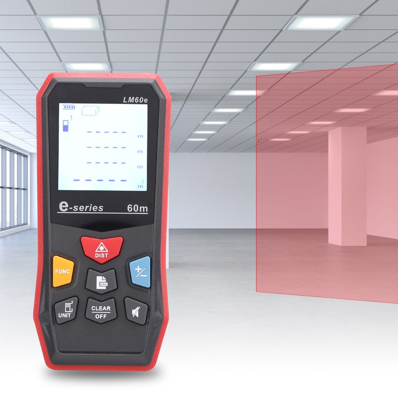 LM60e Digital Infrared Laser Distance Meter Portable 60m Range Finder