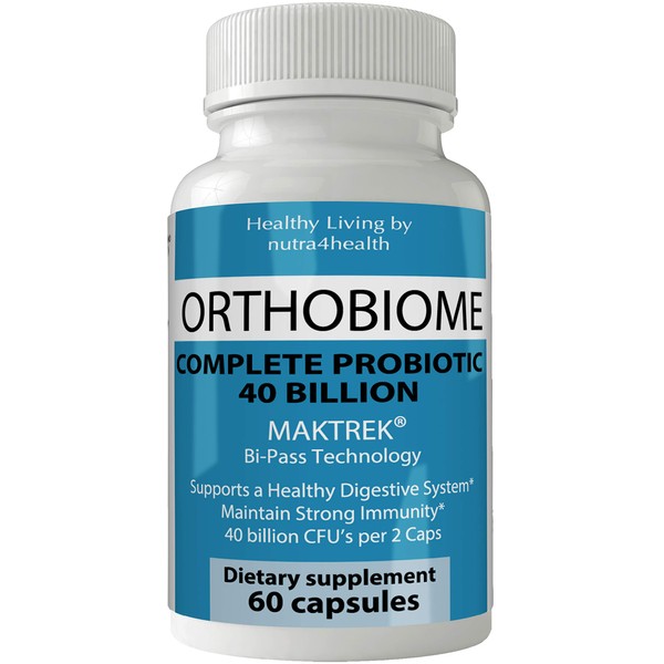 Orthobiome Complete Probiotic Pills Ortho Biome Capsules Formula Boost Metabolism Supplement Pills for Better Digestion to Stop Bloating, Constipation and Relieves Flatulence Gas