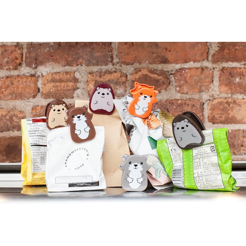 Kikkerland Woodlands Bag Clip, Set of 6