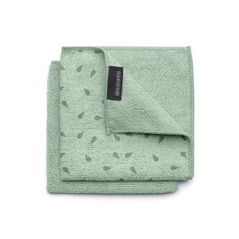 Brabantia 2 paños de Limpieza de Microfibra (Verde Jade) absorbentes Trapos higiénicos para Lavar, Limpiar y secar (12 x 12)