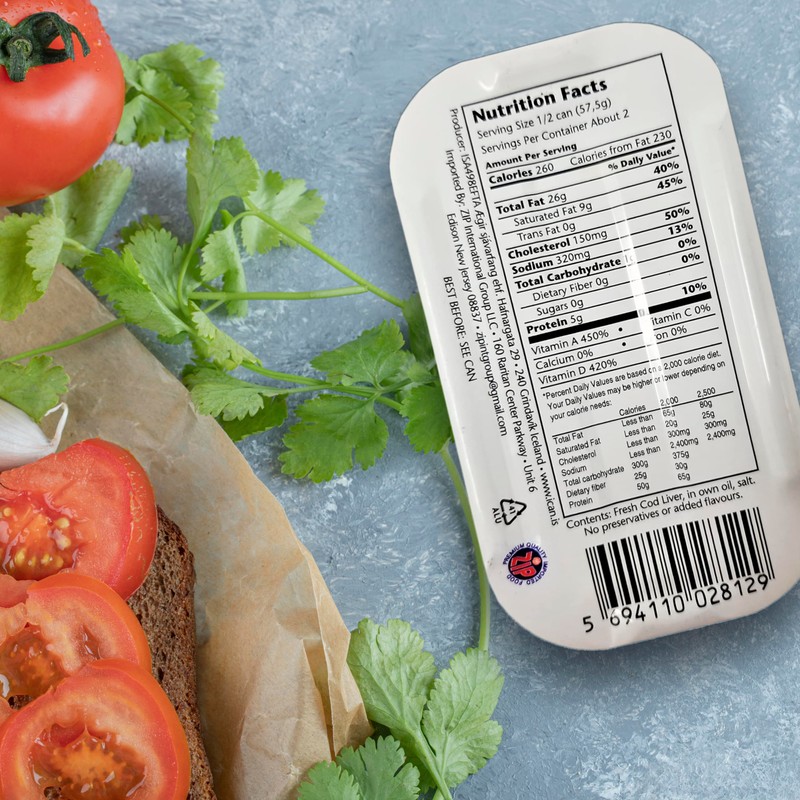 Wild Cod Liver Canned From Iceland 4.06 oz pack of