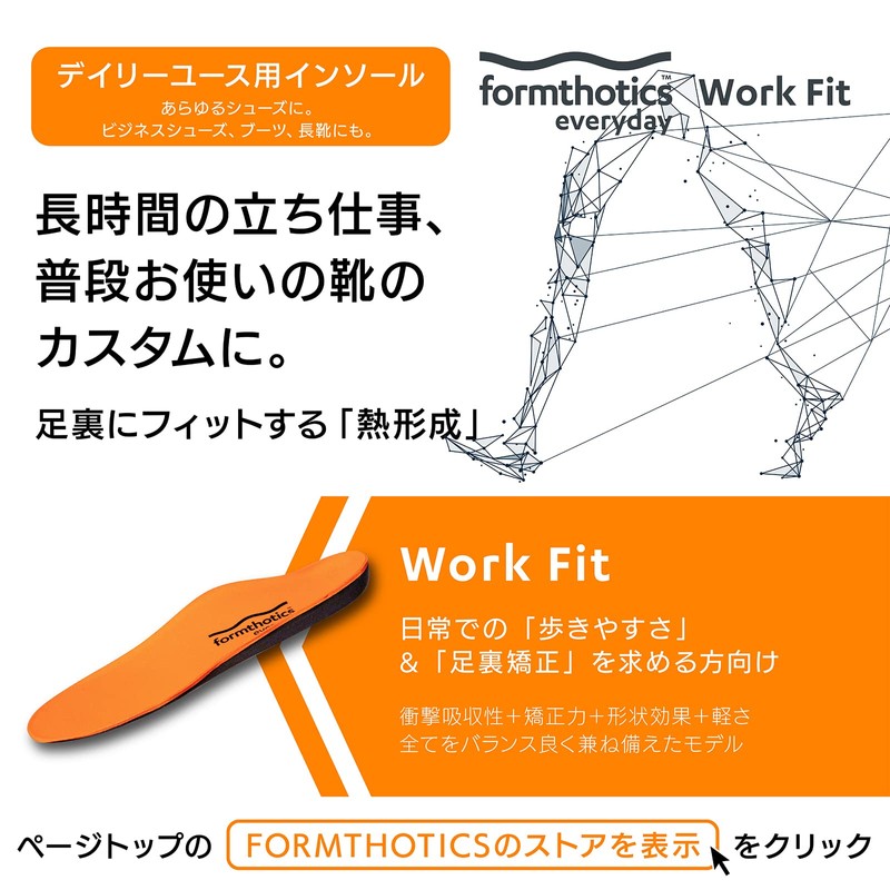 Formthotics Everyday Insole Workfit XS Orange/Charcoal