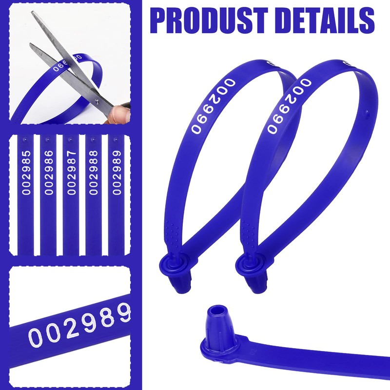 Faccito 300 Pack Plastic Truck Seals Tamper Evident Security Tag