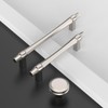 Amerdeco 10 Pack Brushed Satin Nickel Cabinet Pulls 5 Inch(128mm)