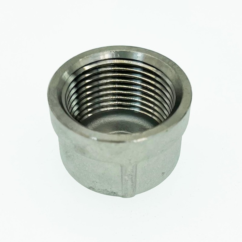 Nfomruyy 304 Stainless Steel Pipe Cap 1/2"NPT Thread, 0.25 Inch