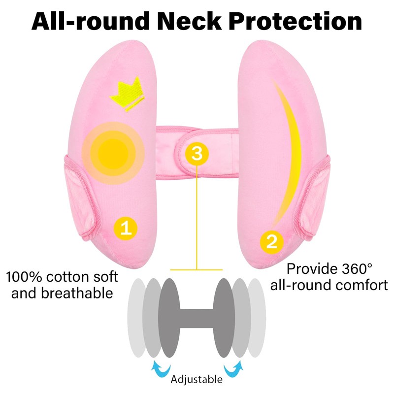 Baby Car Seat Head Neck Support, Toddler Adjustable Stroller Safety