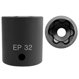 ZKTOOL EP Socket EP32,6 Point 1/2'' drive External Torx Plus Socket.