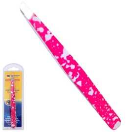 ASM® Professional Tweezers for Facial Hair Women - Heavy Duty Stainless Steel Ingrown Hair Tweezers for Eyebrows Plucking, Eyelashes & Blackhead Tweezers Beauty Tool for Women (Pink White Plain)