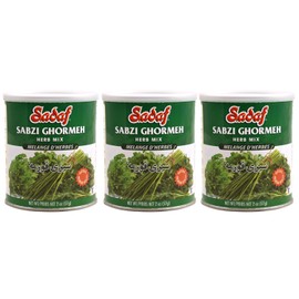 Sadaf Ghormeh-Sabzi Herb Mixture 3x 2 oz - Persian groceries- Kosher - 2 Ounce Can (Pack of 3)