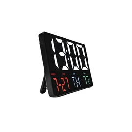 Intellitron CK-2217D Multi-function Digital LED Wall Clock, Black