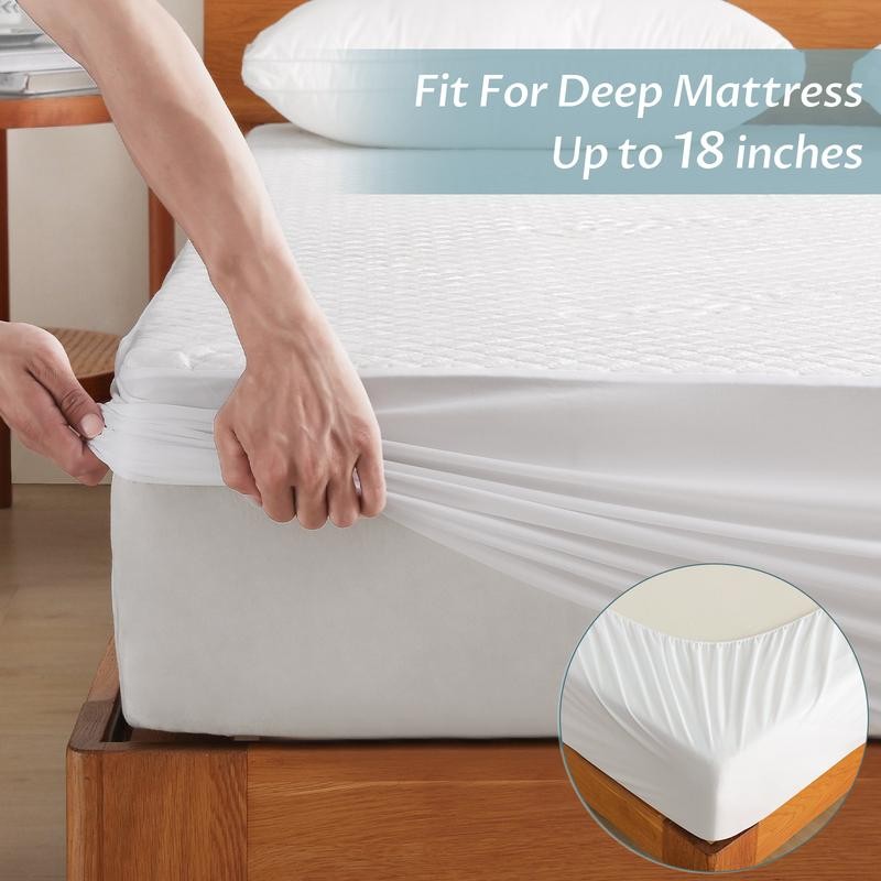Reaks Bed Waterproof Rayon from Bamboo, Cooling Breathable Mattress Protector