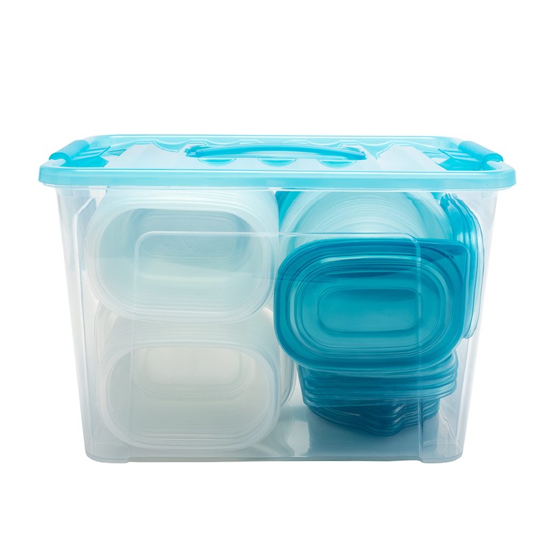 KOLORAE 100-Piece Food Storage Container Set – BPA-Free Plastic, Nesting