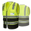 COOLJOB 9 Pockets Reflective Mesh Safety Vest for Men, Hi-vis