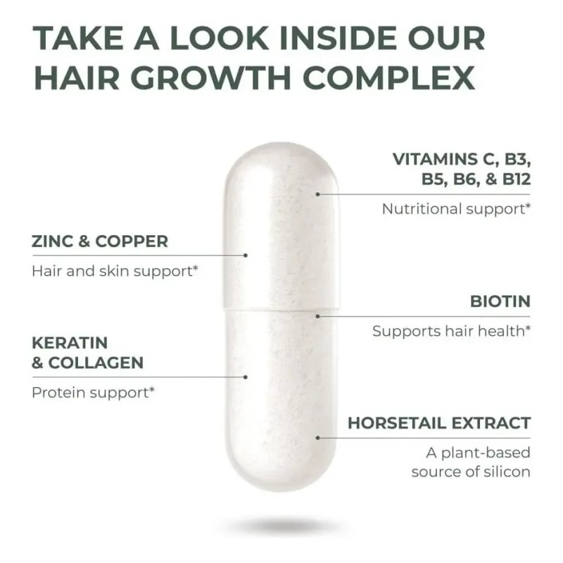Vitaminas Para El Crecimiento Del Cabello Primal Harvest, De