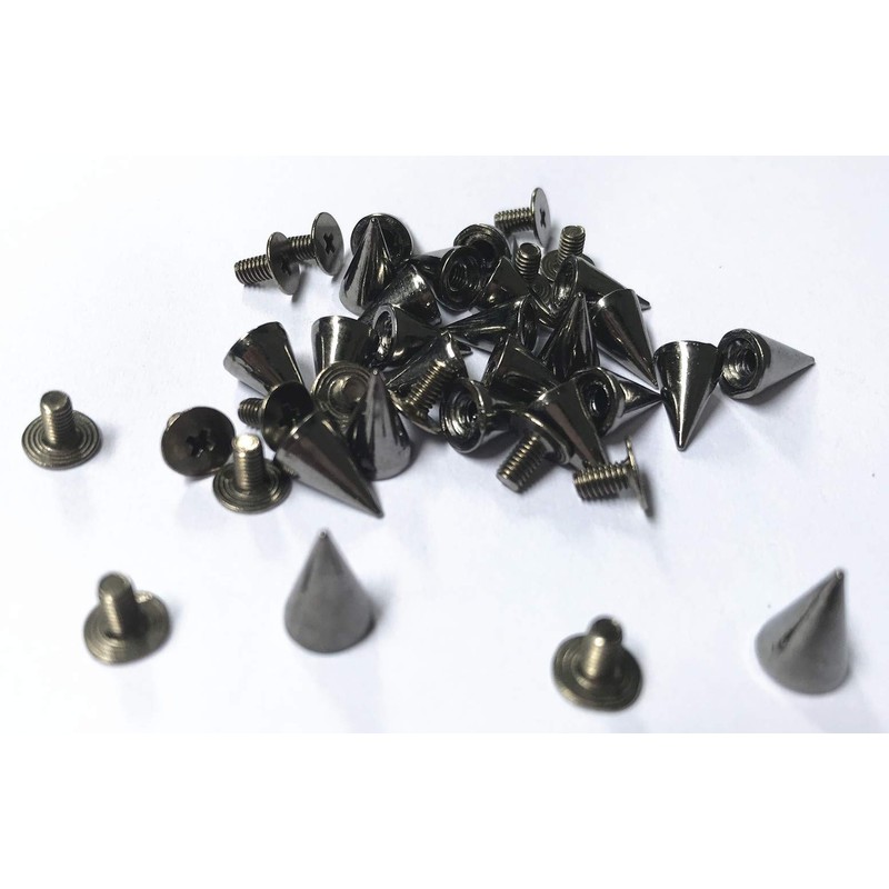 Bullet Cone Spikes Rivets, 60 Sets 7 x 10 mm