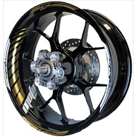 Motoinkz B-79 Custom Motorcycle Rim Sticker 17" Full, golden