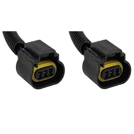2X H13 9008 Wiring Harness Female Plug Headlight Pigtails Socket Connector 55W