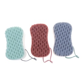 Baluue Bath Sponge Set 3 Pack of Body Sponges Gentle Exfoliating and Cleaning for Sensitive Sk