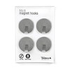 Trendform Magnetic Hooks Solid Set of 4 Stainless Steel Non-Slip
