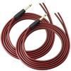 1/4 TS to Bare Speaker Wire 3ft*2pack Audio Cable to 6.5mm Male Mono Adapter to Replace Open Gold-Plated 14AWG OFC TS Speaker Wire Amplifier Jumper Suitable for DJ Applications DIY Other connectors