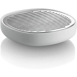 Alessi PL04 W Design Soap Dish, Stainless Steel, White, One size